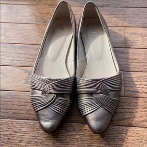 J. Jill Flats Silver Shoes 7